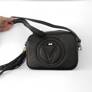 Valentino Black Leather Crossbody Bag